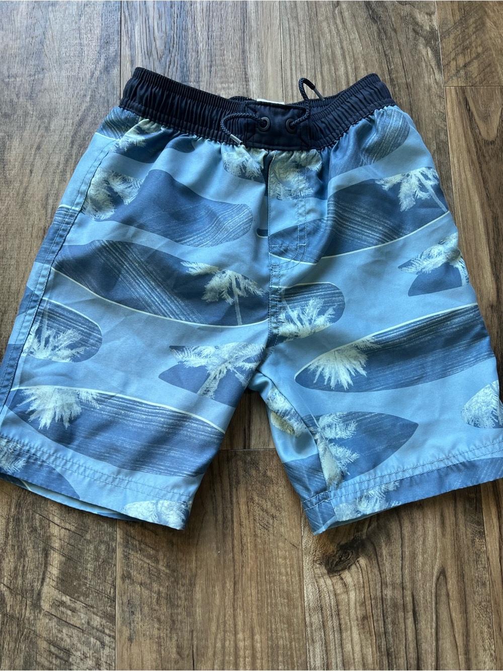 Tea Collection Light Blue Palm Surf Swim Trunks